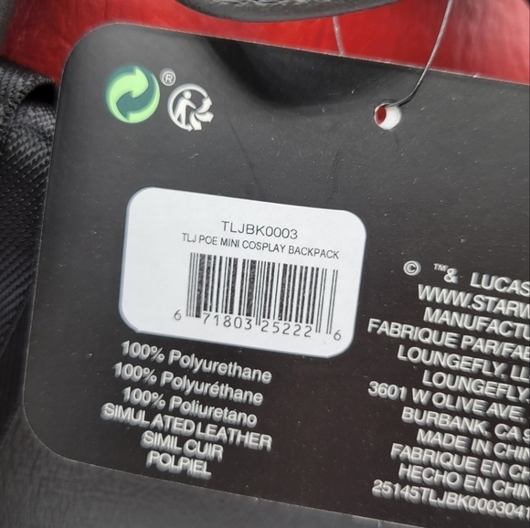 Loungefly Star Wars Poe The Last Jedi Backpack - Picture 4 of 7